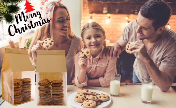 Бумажные пакетики для хлеба из дома Пакетики для хлеба из кислых тестов Пакетики для пекарни с окном Пакетики для печенья для упаковки 2