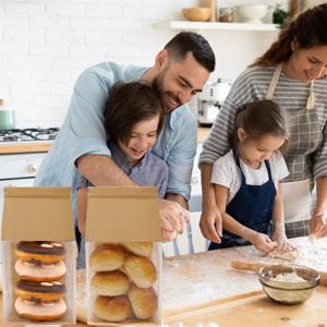 Бумажные пакетики для хлеба из дома Пакетики для хлеба из кислых тестов Пакетики для пекарни с окном Пакетики для печенья для упаковки 4