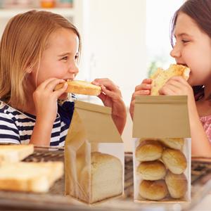 Бумажные пакетики для хлеба из дома Пакетики для хлеба из кислых тестов Пакетики для пекарни с окном Пакетики для печенья для упаковки 7