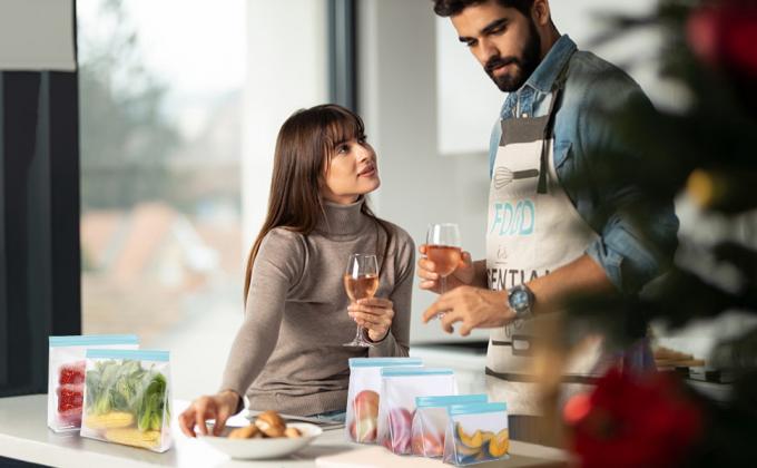 Многоразовые мешки для хранения пищи, мешки для пищевых продуктов, прозрачные, стираемые, морозильные мешки, мешки для сэндвичей 7