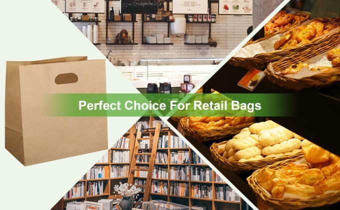 Торбики с резкой резьбой 11x11x6 "Крафт-бумажные подарочные сумки Торговые сумки для еды Свадьба День рождения 0