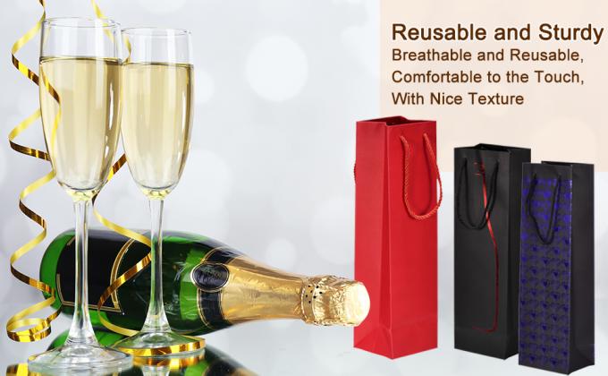 Вино подарочные пакеты с веревками ручки, бумажные винные пакеты с прозрачным окном свадьба День рождения Рождественские праздники 0