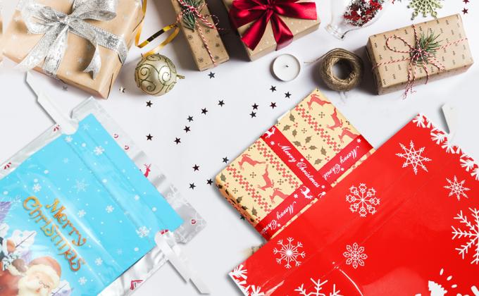 Christmas Drawstring Bags fit gifts of all shapes and sizes