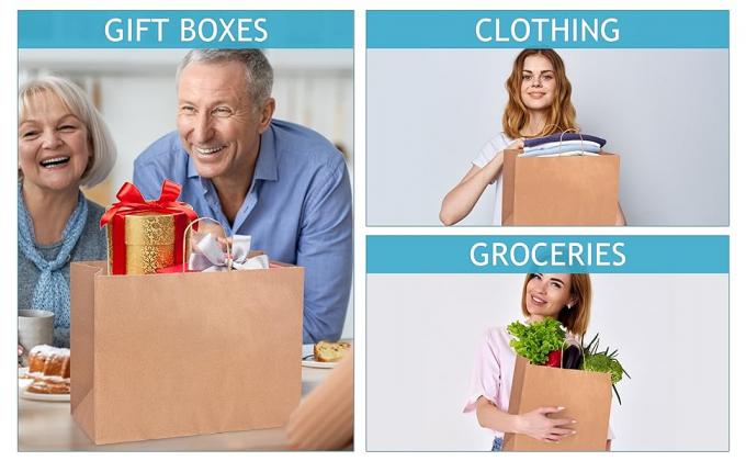 large brown paper bags with handles