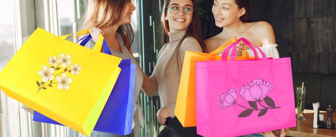 Многоразовые сумки для продуктов питания - нетканые сумки для продуктов питания, розничные сумки, сумки для вечеринок Подарочные сумки с ручками 1