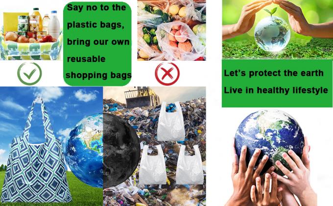 Застежка для ношения сумки Милые сумки для покупок Большие машиномымые прочные компактные сумки для продуктов питания 6