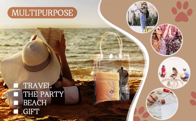 Подарочные сумки с ручкой, прозрачный PVC подарочный пакет с обертыванием, прозрачные сумки для дня святого Валентина, бутик, свадьба, день рождения 1