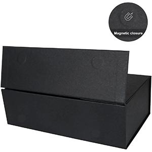 Специальное печать роскошные косметические магнитные формы вставка жесткий подарочный ящик с крышкой черный магнитный подарочный ящик для ювелирных изделий 4