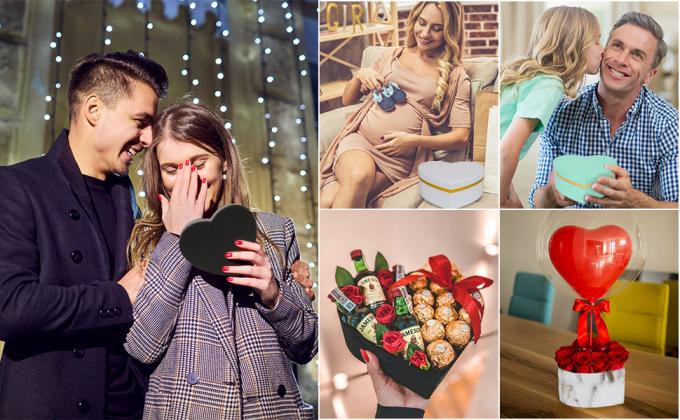 Белые подарочные коробки с крышками для подарков в форме сердца цветочные коробки для аранжировок набор из 4 цветочных коробки упаковка 3