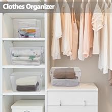 Чистые контейнеры для организации хранилищ, контейнеры для хранения с ручкой для кухни, холодильника, морозильника, шкафа 4