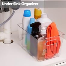 Чистые контейнеры для организации хранилищ, контейнеры для хранения с ручкой для кухни, холодильника, морозильника, шкафа 6