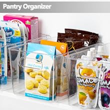 Чистые контейнеры для организации хранилищ, контейнеры для хранения с ручкой для кухни, холодильника, морозильника, шкафа 7