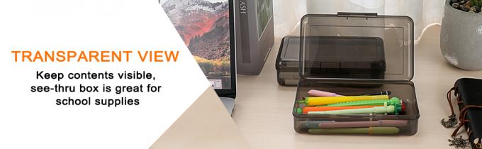 Многофункциональная полезная коробка для хранения - прозрачная пластиковая коробка для хранения карандашей большой вместимости 5