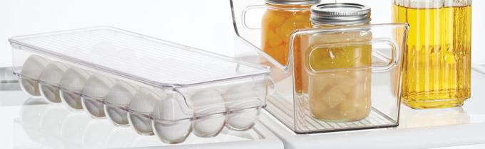 Хладагент для хранения Контейнеры для хранения коробки с застегнутой крышкой для полок Шкафчики, хранилища для еды, закусок, приправ, специй 0