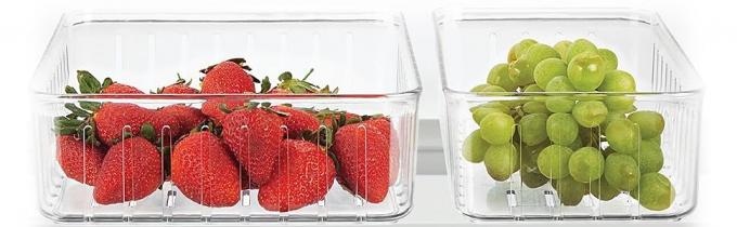 Хладагент для хранения Контейнеры для хранения коробки с застегнутой крышкой для полок Шкафчики, хранилища для еды, закусок, приправ, специй 5