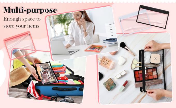 Застежка Сумочки карандаш Сумочки для макияжа ПВХ Сумочки для макияжа Конверты Папка Хранение Многоцелевой Сумочки Документный файл Организовать 4