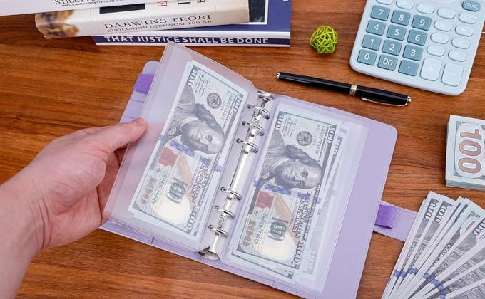 A6 Size 6-Holes Zipperless Binder Pockets